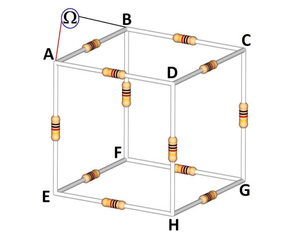 Rangkaian Resistor Kubus Djukarna Gambar 2 Hambatan Total Rusuk Dimensi